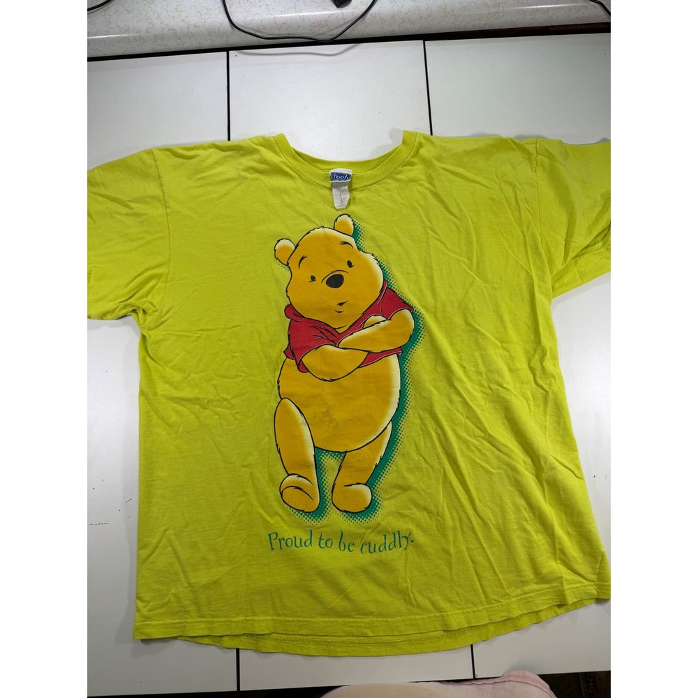 Vtg Winnie the Pooh lime green t shirt size XL unisex